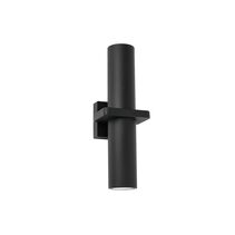2 Light Up & Down Wall Pillar Light Black - 21191-BK