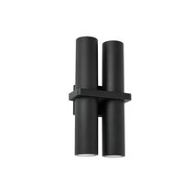 4 Light Up & Down Wall Pillar Light Black - 21192-BK