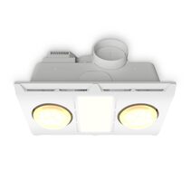 Alta 2 Light 3 in 1 Bathroom Heater & Exhaust With LED Downlight White / Tri-Colour - ALTA/2LT/WH