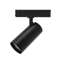 Single Circuit 20W Dimmable LED Zoom Track Light Black / Tri-Colour - BJ20-BKTC20C02