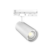 Three Circuit Dual Wattage 25W / 30W / 35W Dimmable LED Zoom Track Light White / Tri-Colour - BJ31-WHTC30C023P