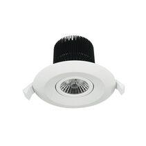 Round 13W Dimmable LED Centre Tilt Downlight White / Tri-Colour - DL9660/WH/TC