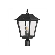 Sandwell Large Square Post Top Lantern Black - DUP7025-BL