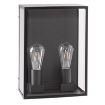 Bayside Large 2 x 4W Dimmable LED Wall Light Black / Warm White - HV36592W-BLK