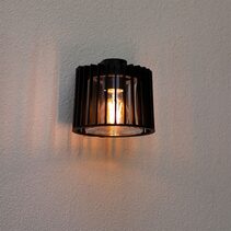 Lumo 9W LED Dimmable Wall Light Black / Warm White - HV3694W-BLK