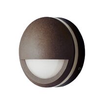 Exterior 240V 6W LED Surface Mounted Eyelid Step Light Aged Brass / Warm White - STE26