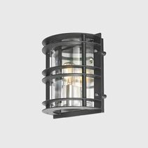 Stockholm Flush Wall Light Black / Clear - NLYS.226B