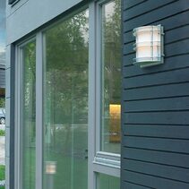 Stockholm Flush Wall Light Galvanized Steel / Frosted - NLYS.220GA