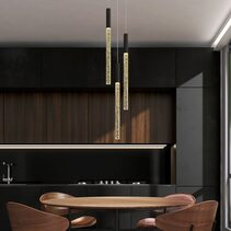 Raindrop 3 Light LED Pendant Black