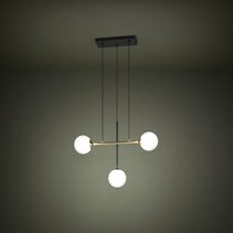 Paz 3 Light Pendant Black - 390177