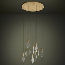 Mirador 10 Light Dimmable LED Pendant Brass / Warm White - 390359