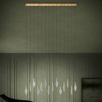 Mirador 14 Light Dimmable LED Pendant Brass / Warm White - 390362