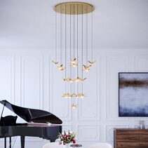 Paratebueno 2 17 Light Dimmable LED Pendant Brass / Warm White - 390398