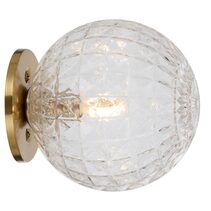 Gaston Wall Light Antique Gold / Clear Prism - GASTON WB-AGCLP