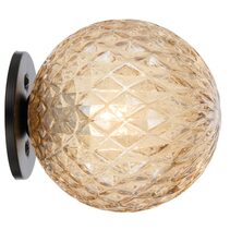 Gaston Wall Light Black / Amber Tear - GASTON WB-BKAMT