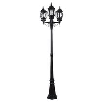 Trener Aluminium Triple Post Light Black / Warm White - HV1673W-BLK