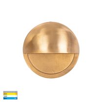 Veko 2W 12V DC Eyelid LED Solid Brass Step Light Brass / Tri-Colour - HV2927T-BR-12V