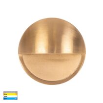 Veko 6W 12V DC Eyelid LED Solid Brass Step Light Brass / Tri-Colour - HV2928T-BR-12V