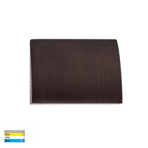 Pelase 3W 12V DC LED Dimmable Solid Brass Curved Wall Or Step Light Antique Brass / Tri-Colour - HV3291T-AB-12V