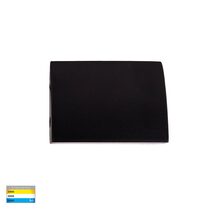 Pelase 3W 12V DC LED Dimmable Solid Brass Curved Wall Or Step Light Black / Tri-Colour - HV3291T-BLK-12V