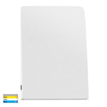 Pelase 3W 12V DC LED Dimmable Solid Brass Curved Wall Or Step Light White / Tri-Colour - HV3292T-WHT-12V