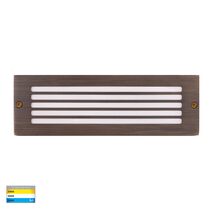 Ardam 6W LED Dimmable Solid Brass Wall Or Step Light Antique Brass / Tri-Colour - HV3296T-AB-12V