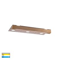 Preston 5W 12V DC LED Dimmable Solid Brass Coping Light Brass / Tri-Colour - HV3298T-BR-12V