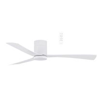 Metro 52" DC Smart Ceiling Fan With WIFI Remote Control + LED Light Matt White - MDCM1333W