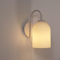 Arley Opal Matt Wall Light White - OL69551WH