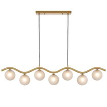 Orton 7 Light Pendant Antique Gold / Frost Tear - ORTON PE7-AGFRT