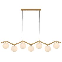 Orton 7 Light Pendant Antique Gold / Opal Matt - ORTON PE7-AGOM