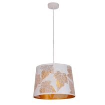 Penshade Laser Cut With Maple Leaf Pattern Pendant White - PENSHADE10