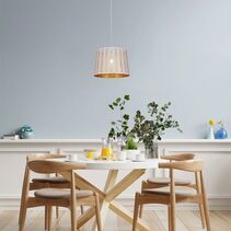 Penshade Laser Cut With Vector Pattern Pendant White - PENSHADE12