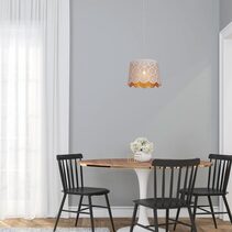 Penshade Laser Cut With Floral Pattern Pendant White - PENSHADE2