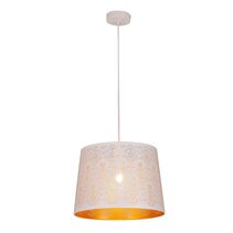 Penshade Laser Cut With Fleur Pattern Pendant White - PENSHADE6