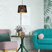 Penshade Laser Cut With Maple Leaf Pattern Pendant Black - PENSHADE9