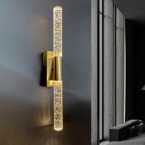 Raindrop 2 Light LED Wall Light Gold