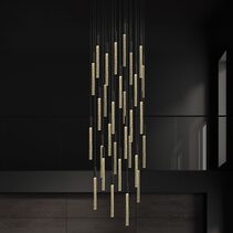 Raindrop 30 Light Dimmable LED Pendant Black