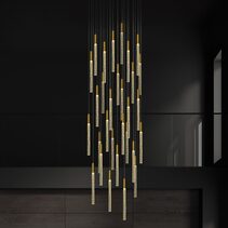 Raindrop 30 Light Dimmable LED Pendant Gold