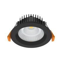 Round 12W COB Dimmable LED Downlight Black / Tri-Colour - DL1757-BKTC12C02