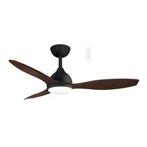 Elite 48" DC Smart Ceiling Fan With WIFI Remote Control + LED Light Matt Black / Walnut - MEDC1233MW