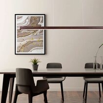 Freya 26W LED Pendant Light Large Walnut / Tri-Colour - LL002PL152LB