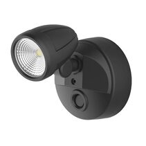 Bandit 12W LED Single Head Polycarbonate Coastal Spotlight Matt Black / Tri-Colour - MLXB3451M