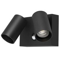 Capri 2 x 9W LED Double Spotlight With Sensor Matt Black / Tri-Colour - MLXC3452MS