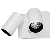 Capri 2 x 9W LED Double Spotlight With Sensor White / Tri-Colour - MLXC3452WS