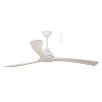 Norfolk Aero 86" DC Smart Ceiling Fan With WIFI Remote Control Matt White / White Wash - MNDCW + MNB220WW