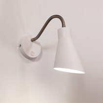 Thor Switched Flexible Wall Light White - OL53935WH