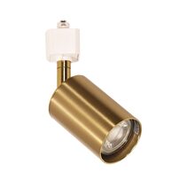 Bridge GU10 Adjustable Track Spotlight White & Brass - OL56015SW