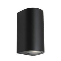 Porta 240V GU10 Up / Down Wall Pillar Light Black - PORT2EBLK