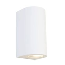 Porta 240V GU10 Up / Down Wall Pillar Light White - PORT2EWHT